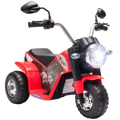 Motocicleta Electrica HOMCOM cu Baterie Reincarcabila 6V, Viteza 2km/h, de la 18-36 Luni, Rosie | Aosom Romania