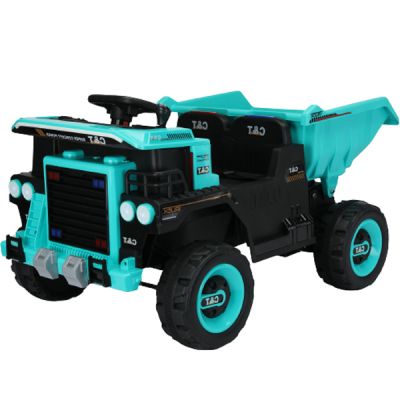 Basculanta electrica pentru 2 copii, Kinderauto BJDQ818 120W 12V 10Ah PREMIUM, culoare Turquoise