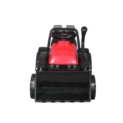 Buldozer electric 6V cupa mobila lumini si sunete 87x42x44 cm Red