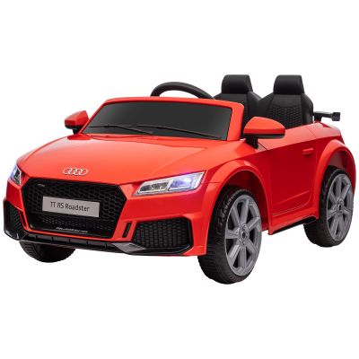 HOMCOM Mașină Electrică AUDI TT pentru Copii, Mașină Electrică cu Telecomandă, USB, Uși cu Deschidere și Faruri LED, 102x60x44 cm, Roșu