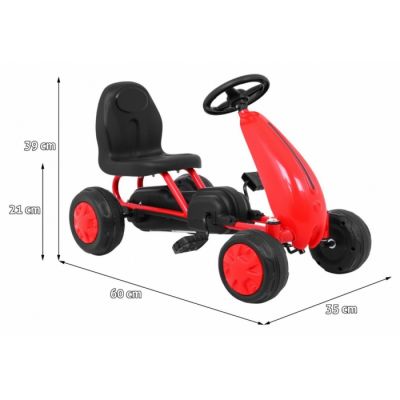 Kart cu pedale Gokart rosu