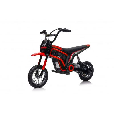 Motocicleta electrica copii, Kinderauto Enduro, roti gonflabile, scaun tapitat, 350W, 24V, rosie