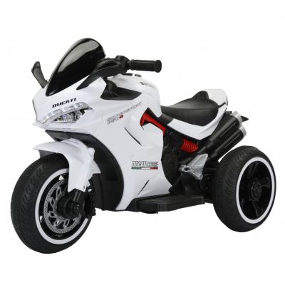 Motocicleta electrica cu 3 roti, Kinderauto SuperSpeed 70W 12V 7Ah, Alba