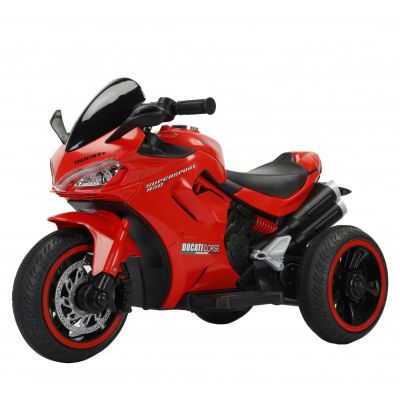 Motocicleta electrica cu 3 roti, Kinderauto SuperSpeed 70W 12V 7Ah, Rosie