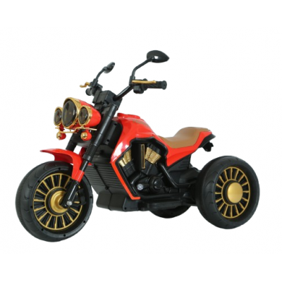 Motocicleta electrica cu 3 roti, Telecomanda, Kinderauto Jocker 70W premium, rosu