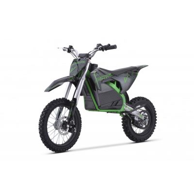 Motocicleta electrica E-Dirtbike Serval VX 1600W 14 12 48V 15Ah Lithiu ION, culoare Verde