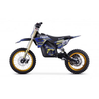 Motocicleta electrica Nitro E-Dirtbike Tiger 1800W 14 12 48V 13Ah Lithiu ION, culoare albastru