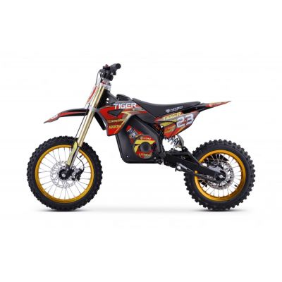 Motocicleta electrica Nitro E-Dirtbike Tiger 1800W 14 12 48V 13Ah Lithiu ION, culoare rosie