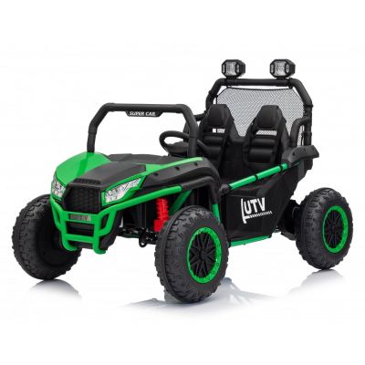 UTV electric pentru 2 copii, Kinderauto Dune-Buggy V2, 800W, 24V 10Ah, echipare premium, verde