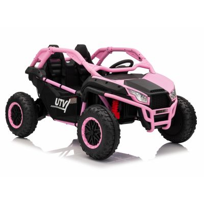 UTV electric pentru copii Kinderauto Dune-Buggy SPORT, 2 locuri, 800W, 24V 10Ah, scaune tapitate, roti moi EVA, roz