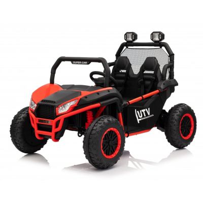 UTV electric pentru copii, Kinderauto Dune-Buggy V2, 2 locuri, putere 800W, 24V 10Ah, echipat premium, rosu