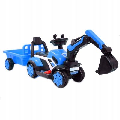Mini excavator electric Kinderauto BJXZ219B 35W 6V,cu incarcator electric si remorca, albastru Mini excavator electric Kinderauto BJXZ219B 35W 6V,cu incarcator electric si remorca, albastru